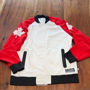 Team Canada Olympic Red and White Jacket HBC Hudson Bay- size Large